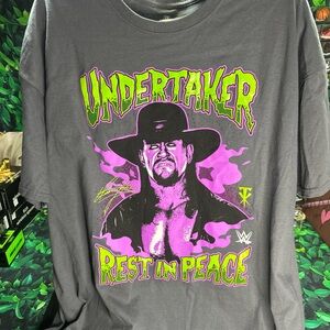 WWE Undertaker Gray and Pink Graphic Tee Size XXL NWOT